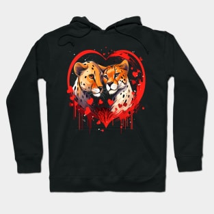 Cheetah Couple Valentine Hoodie